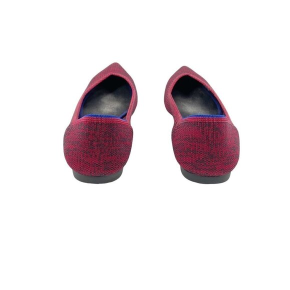 Rothys The Point Crimson Heather Red Blue Halo Pointed Toe Flats Womens Size 9 - Picture 2 of 10